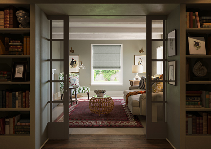 Melrose (Blackout), Silver Rain - Motorised Roman Blind - Image 8